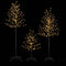 Jingle Jollys 3 Pack LED Christmas Tree Lighted Birch Tree Indoor Outdoor Xmas Decor Warm White