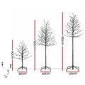 Jingle Jollys 3 Pack LED Christmas Tree Lighted Birch Tree Indoor Outdoor Xmas Decor Warm White