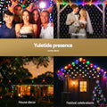 Jingle Jollys 5m x 3m Christmas Net Lights 600 LED Colourful