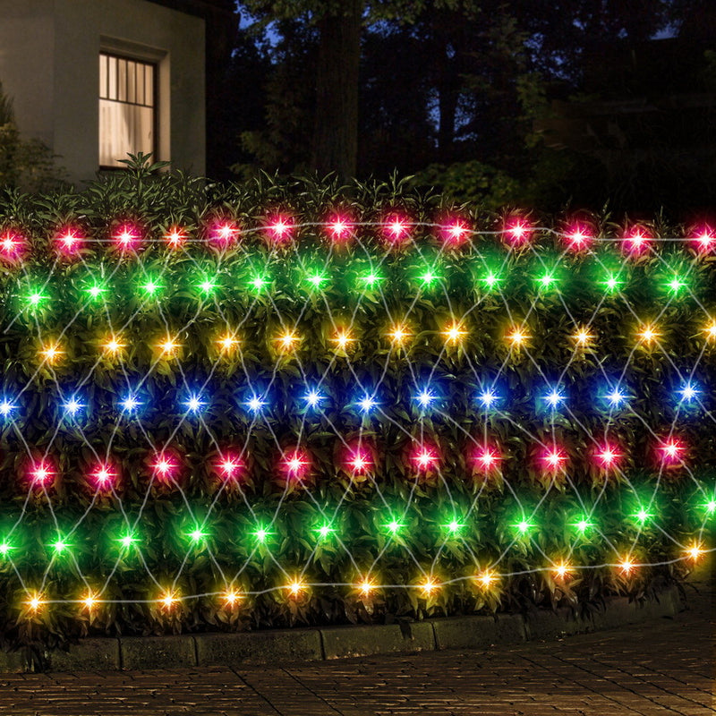 Jingle Jollys 5m x 3m Christmas Net Lights 600 LED Colourful