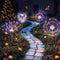 Jingle Jollys 4 Pack Christmas Path Lights Solar Firework Garden Decoration Multicolour