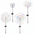 Jingle Jollys 4 Pack Christmas Path Lights Solar Firework Garden Decoration Multicolour