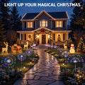 Jingle Jollys 4 Pack Christmas Path Lights Solar Firework Garden Decoration Multicolour