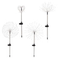 Jingle Jollys 4 Pack Christmas Path Lights Solar Firework Garden Decoration Multicolour