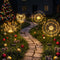 Jingle Jollys 4 Pack Christmas Lights Solar Firework Outdoor Garden Lights DIY Decoration Warm White