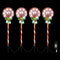 Jingle Jollys 4PC Christmas Path Light 68 LED Garden Stake Decor