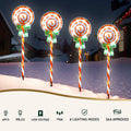 Jingle Jollys 4PC Christmas Path Light 68 LED Garden Stake Decor