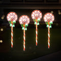 Jingle Jollys 4PC Christmas Path Light 68 LED Garden Stake Decor