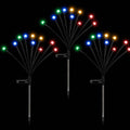 Jingle Jollys Christmas Lights Solar Firefly Lights Garden Decoration Path Lights Multicolour 3 Pack