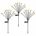 Jingle Jollys Christmas Lights Solar Firefly Lights Garden Decoration Path Lights Warm White 3 Pack