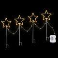 Jingle Jollys Christmas Path Lights 144 LED Garden Outdoor 4 Pack