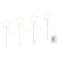 Jingle Jollys Christmas Path Lights 144 LED Garden Outdoor 4 Pack