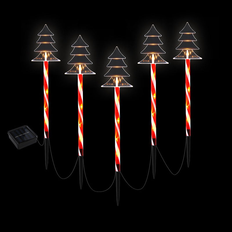 Jingle Jollys 25 LED Christmas Lights Garden Path Ground Light 5 Pc