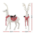 Jingle Jollys 80cm Glitter Reindeer Christmas Decorations Ornament