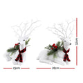 Jingle Jollys 32cm Glitter Reindeer Christmas Ornament Decoration