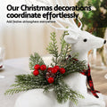 Jingle Jollys 32cm Glitter Reindeer Christmas Ornament Decoration