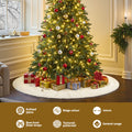 Jingle Jollys 120cm Knitted Christmas Tree Skirt Beige