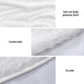 Jingle Jollys Christmas Tree Skirt 120cm White Plush Fluffy