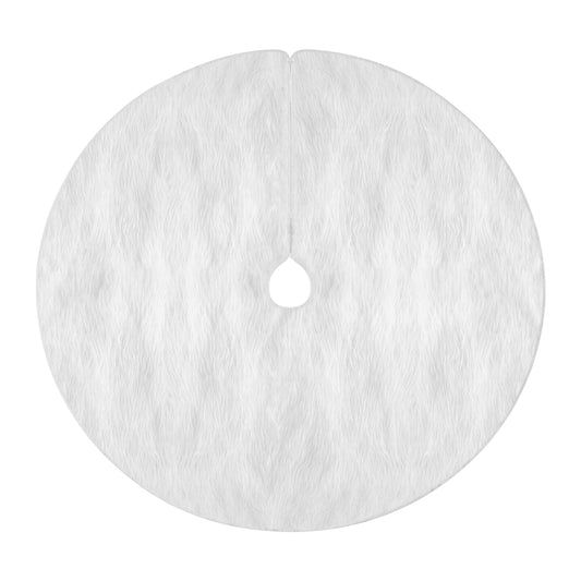 Jingle Jollys Christmas Tree Skirt 90cm Plush White Fluffy