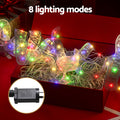 Jollys 20M 200 LED Christmas Lights Fairy Ribbon Coloured