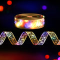 Jingle Jollys 20M Christmas Lights 200 LED Golden Fairy Ribbon