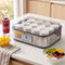 Devanti Yoghurt Maker Machine with 12x180ml Glass Cups Temp Control Grey