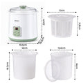 Devanti 2-in-1 Yoghurt Maker and Fermenter 2L with Greek Yoghurt Strainer Soft Cheese Machine