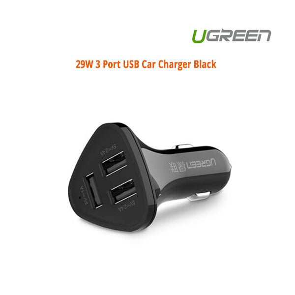 Ugreen 29W 3 Port USB Car Charger Black ACBUGN40284