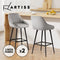 Artiss 2x Bar Stools Upholstered Stool Counter Seat Kitchen Dining Chairs
