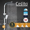 Cefito 10'' Rain Shower Head Set Handheld Square High Pressure Bathroom Chrome