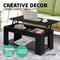 Artiss Coffee Table Lift Up Top Hidden Storage Drawer Shelf Laptop Desk Black