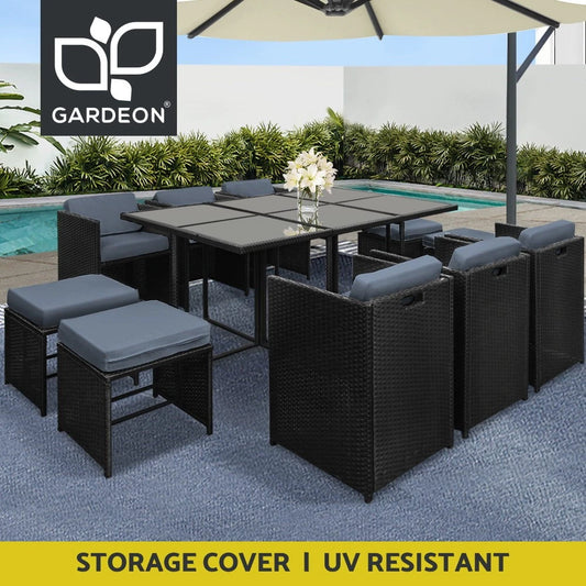 Gardeon 11 PCS Outdoor Dining Set Table Chairs Lounge Setting Patio Furniture