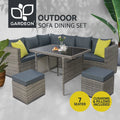 Gardeon 8 Seater Outdoor Dining Set Sofa Wicker Lounge Setting Table Chairs