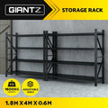 Giantz 4Mx1.8M Garage Shelving Warehouse Rack Pallet Racking Storage Shelf Black