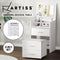 Artiss 2-in-1 Dressing Table Stool Set Bedside Table White