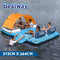 Bestway Pool Float Island Inflatable Lounge 6-person Raft Canopy Floating Bed