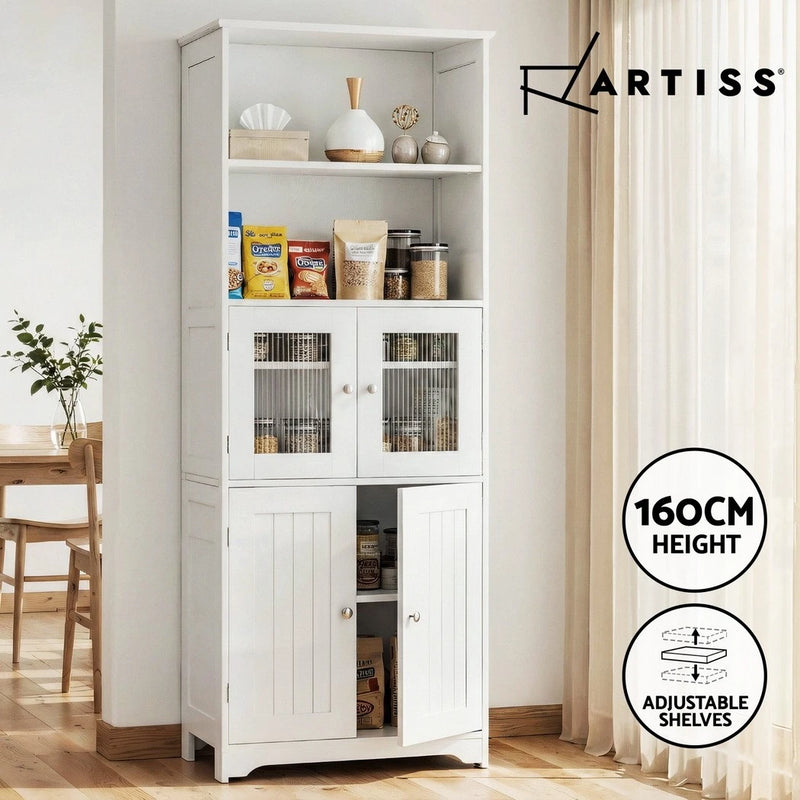 Artiss Buffet Sideboard Cabinet Pantry Kitchen Bathroom Storage Cupboard 160cm
