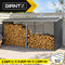 Giantz Firewood Storage Shed Outdoor Log Rack Galvanised Steel Wood Stand Grey