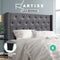 Artiss Bed Frame KING Size Bed Head Headboard Bedhead Base Fabric Grey LUCA
