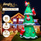Jingle Jollys Christmas Inflatable Santa Tree 5M Outdoor Xmas Decorations Lights