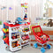 Keezi Kids Supermarket Playset Pretend Food Store Trolley Shopping Cash Register