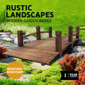 Gardeon Garden Wooden Rustic Bridge Decoration Decor Outdoor Ornaments Yard