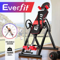 Everfit Inversion Table Gravity Exercise Inverter Back Stretcher Home Gym Black