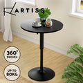 Artiss Bar Table Tables Kitchen Swivel Gas Lift Outdoor Round Metal Black