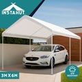 Instahut Carports 3x6m Carport Kits Steel Shelter Canopy Portable Garage Gazebo
