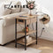 Artiss Coffee Table Side Bedside End Table Charging Station FlipTop Storage Wood