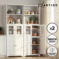 Artiss 2x Buffet Sideboard Cabinet Pantry Kitchen Bathroom Storage Cupboard