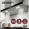 Devanti 900mm Range Hood 90cm Rangehood Stainless Steel Glass Kitchen Canopy