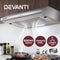 Devanti 600mm Range Hood 60cm Rangehood Kitchen Canopy LED Light Stainless Steel