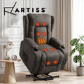 Artiss Recliner Chair Electric Massage Chairs Lift Heated Velvet Lounge Sofa